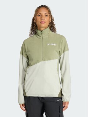 adidas adidas Bluza techniczna Terrex Multi Climawarm Fleece Zielony Regular Fit