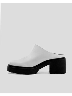 Bohema Clothing Bohema Clothing Klapki Squared Mule Biały
