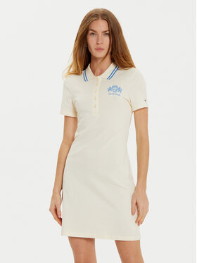 Tommy Hilfiger Tommy Hilfiger Повсякденна сукня Varsity WW0WW43841 Бежевий Slim Fit