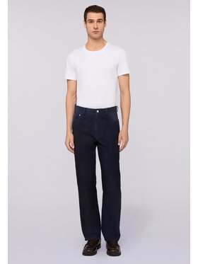 Trussardi Trussardi Pantaloni di pelle P300M000021N024 Celeste Regular Fit