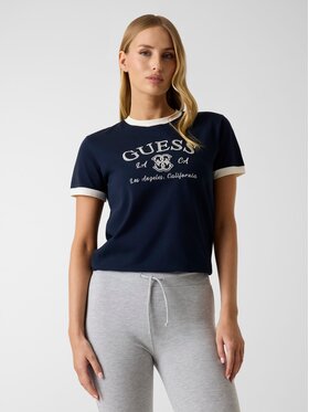 Guess Guess T-Shirt 183416 Modrá Classic Fit