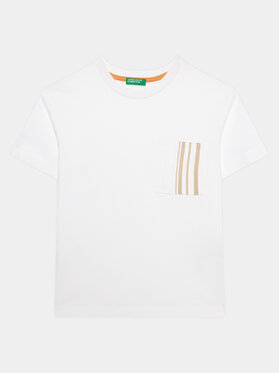 United Colors Of Benetton United Colors Of Benetton Tricou 3096C10BK Alb Regular Fit