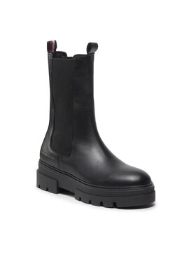 Tommy Hilfiger Tommy Hilfiger Chelsea cipele Monochromatic Chelsea Boot FW0FW06730 Crna