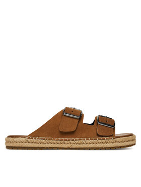 Tommy Hilfiger Tommy Hilfiger Еспадрильї Flex Jutte Hilfiger Suede Sandal FM0FM05503 Коричневий