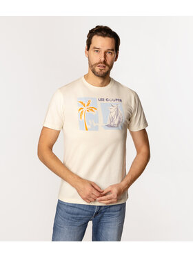 Lee Cooper Lee Cooper T-Shirt SEA 1160 Beżowy Slim Fit