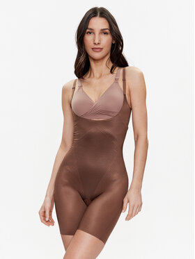 SPANX SPANX Oblkovalni kombinezon Thinstincts® 2.0 Open-Bust Mid-Thigh 10235R Rjava