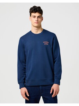 Wrangler Wrangler Bluza GRAPHIC CREW Niebieski Relaxed Fit