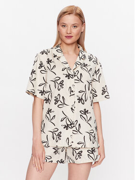Seidensticker Seidensticker Пижама Pajama Short Set Oversized Бежов Loose Fit