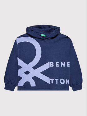 United Colors Of Benetton United Colors Of Benetton Majica dugih rukava 3J68C200U Tamnoplava Boxy Fit