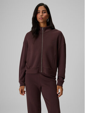 4F 4F Bluza ESSENTIAL Brązowy ciemny Loose Fit