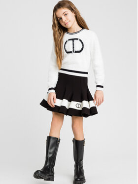 TWINSET TWINSET Sweter 222GJ307G Biały Regular Fit