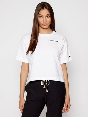 Champion Champion T-Shirt Natural Elements Print 114168 Biały Oversize