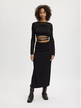 Gestuz Gestuz Midi krilo 10908273 Črna Regular Fit