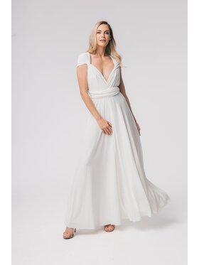 Aurora Aurora Sukienka wieczorowa Ślubna Aurora Biały Feminine Fit