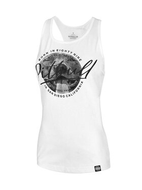 PITBULL PITBULL Top Slim Fit Pretty Biały Regular Fit