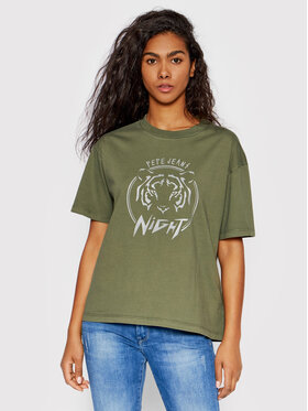 Pepe Jeans Pepe Jeans T-Shirt Charlotte PL504345 Zielony Regular Fit