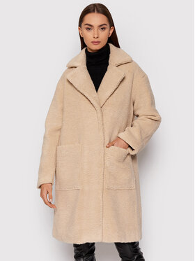 Selected Femme Selected Femme Cappotto in shearling New Nanna Teddy 16079406 Beige Oversize