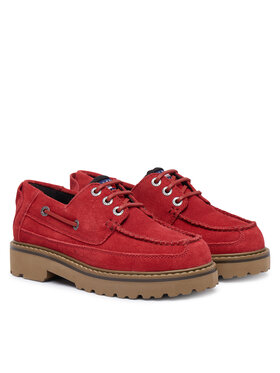 Tommy Jeans Tommy Jeans Félcipő Tjw Archive '01 Low Boat Shoe EN0EN03157 Piros