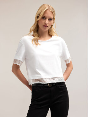 Motivi Motivi T-Shirt G304W003344N011 Biały Regular Fit