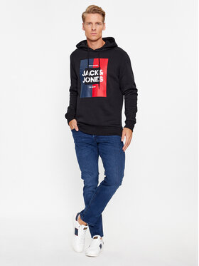 Jack&Jones Majica Dugih Rukava Oscar 12235248 Crna Regular Fit