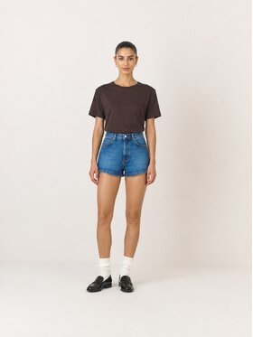La Mania La Mania T-Shirt VALE Brązowy Basic Fit