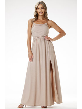 Awama Awama Vestito A696 Beige Basic Fit