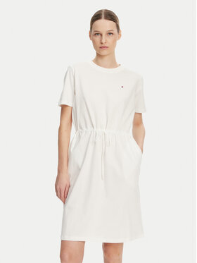 Tommy Hilfiger Tommy Hilfiger Rochie de zi WW0WW45529 Écru Regular Fit
