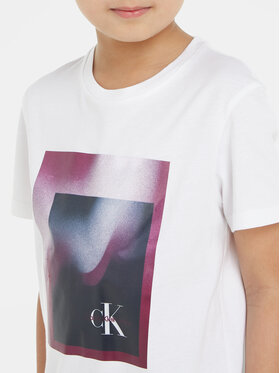 Calvin Klein Jeans T-shirt Hyper Spray Monogram IU0IU00522 Bijela Regular Fit