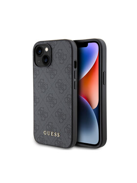 Guess Guess Etui na telefon 4G Metal Gold Logo Szary