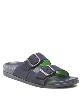 Tommy Hilfiger Natikače Hilfiger Nubuck Buckles Sandal FM0FM04459 Tamnoplava