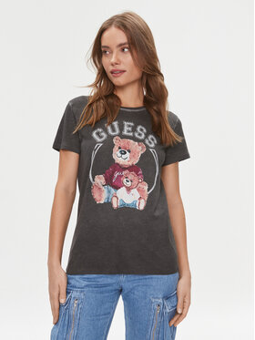 Guess Guess Тишърт W4RI86 K9SN1 Черен Regular Fit