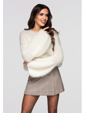 Ombre Ombre Sweter LW-SWSW-0117 Écru Regular Fit
