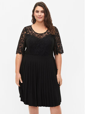 Zizzi Zizzi Koktejlové šaty M58842A Černá Regular Fit