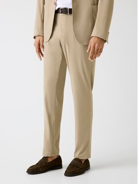 Guess Guess Spodnie materiałowe 180429 Beżowy Regular Fit