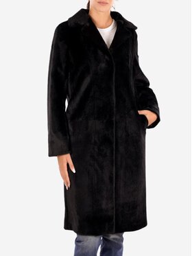 Yes Zee Yes Zee Pelliccia Ecopelliccia lunga Nero Reglan Fit