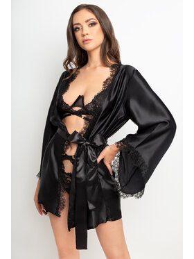 White Rvbbit White Rvbbit Kimono Kimono Black Beauty Czarny Relaxed Fit