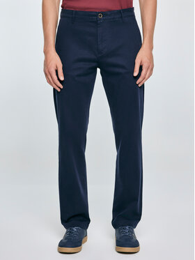BIG STAR BIG STAR Chinosy TREVOR Granatowy Slim Fit