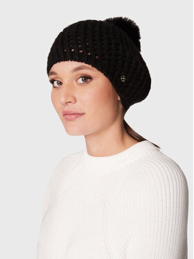 Liu Jo Liu Jo Beret Con Ponpon 3F2026 M0300 Czarny