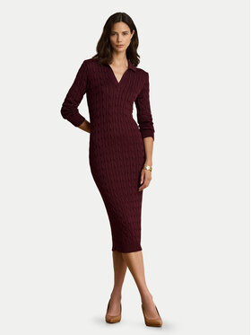 LAUREN RALPH LAUREN LAUREN RALPH LAUREN Džemper haljina 200B34422003 Tamnocrvena Slim Fit