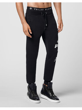 PHILIPP PLEIN PHILIPP PLEIN Teplákové nohavice 3901 Čierna Jogger Fit