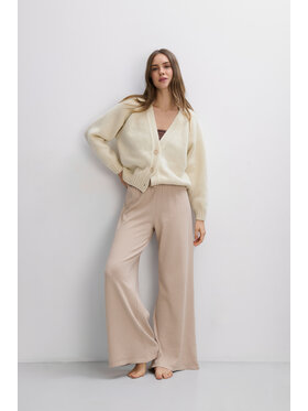 Fobya Fobya Kardigan F2117 Kremowy Basic Fit