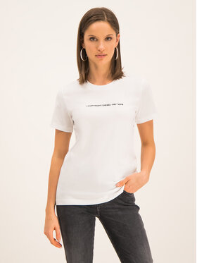 Diesel Diesel T-shirt T-Sily-Wr 00SWP5 0HERA Bijela Slim Fit
