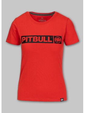 PITBULL PITBULL T-Shirt Koszulka damska HILLTOP M Czerwony Regular Fit