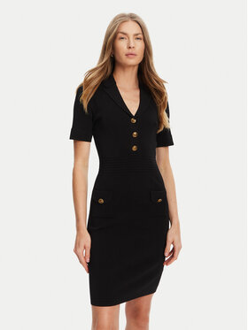 Guess Guess Sukienka dzianinowa W5YK29 Z0130 Czarny Slim Fit