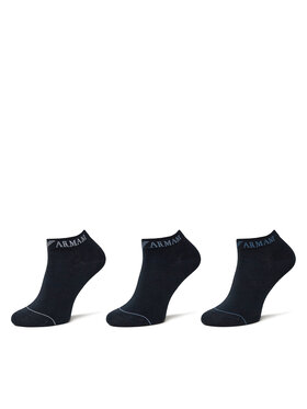 Emporio Armani Emporio Armani Súprava 3 párov nízkych členkových ponožiek EM000550 AF12276 MB154 Tmavomodrá