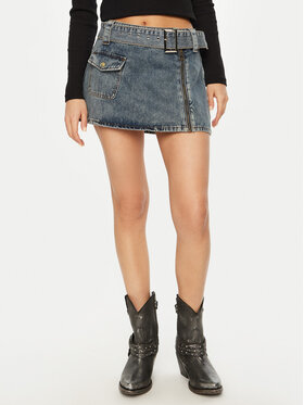 One Teaspoon One Teaspoon Spódnica mini Moto 26744 Granatowy Regular Fit