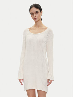 PINKO PINKO Úpletové šaty 105301 A2N7 Écru Regular Fit