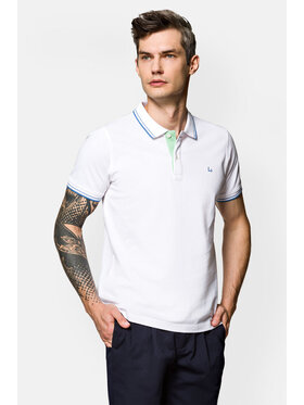 Lancerto Lancerto Polo Adrian PO073122000010 Biały Regular Fit
