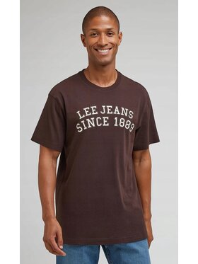 Lee Lee T-Shirt SS Tee Brązowy Relaxed Fit