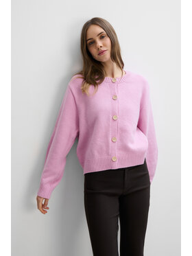 Fobya Fobya Kardigan F2114 Różowy Basic Fit